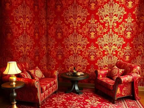 Luxury wallpaper installation - premium interior